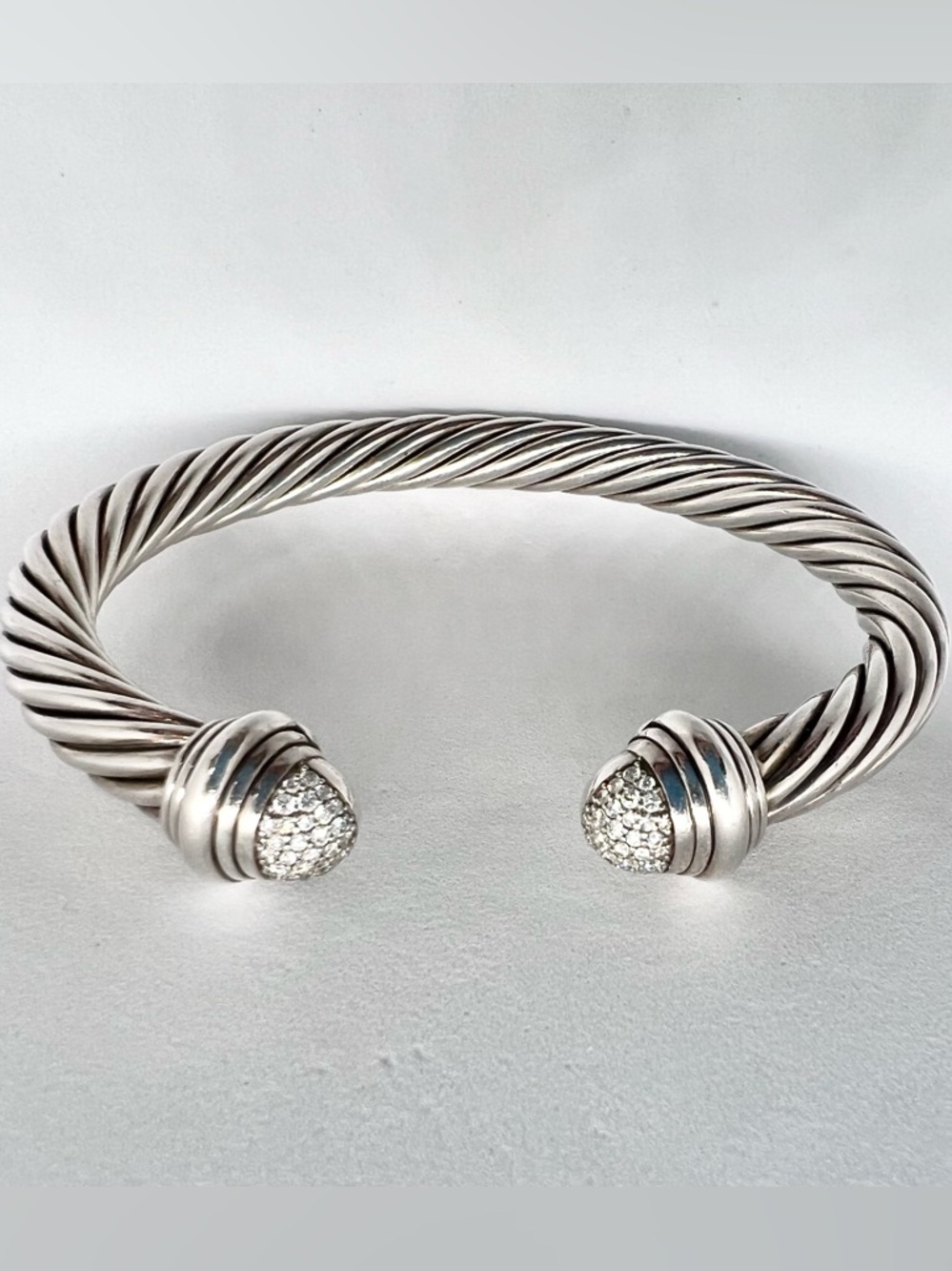 David Yurman Cable Classics Bracelet with Pave Diamond Domes